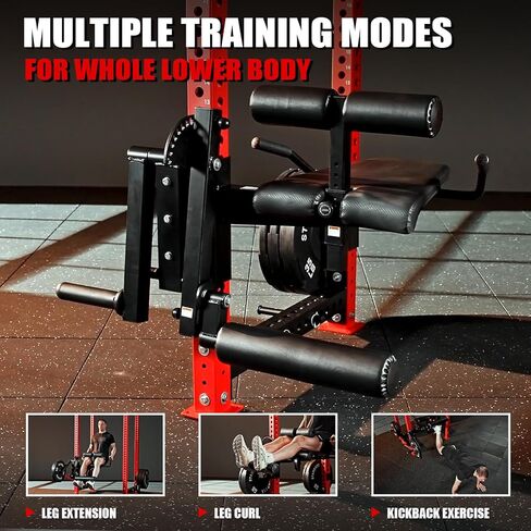 Mikolo Leg Curl and Extension Attachment لمجموعة ملحقات حامل قفص الطاقة مقاس 3 × 3 بوصة، ملحقات الصالة الرياضية المنزلية in Kuwait