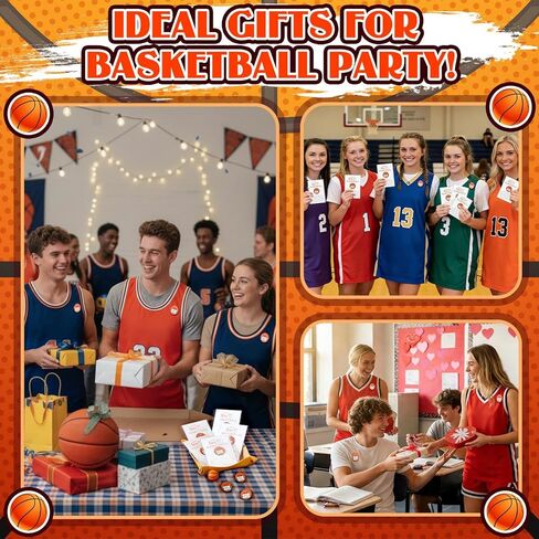 Kenning 24 Set Basketball Pins Lapel Pins Gift for Sports Basketball Lovers Player Inspirational Gift Brooch with Greeting Cards for Backpack Hat Decor Accessories Birthday Party Supplies Favor in Saudi Arabia