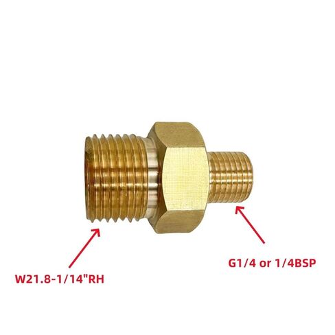 محول صمام خزان ثاني أكسيد الكربون لنقل W21.8-1/14 "RH إلى موصل G1/4 1/4BSP in Saudi Arabia