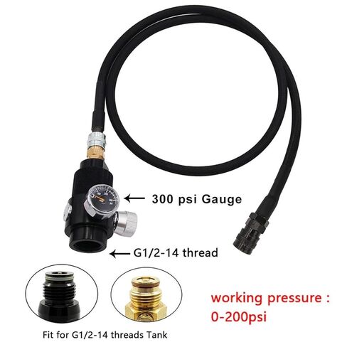 CO2 Tank Regulator W/Low Pressure SLP Flex Remote Hose Line to Regulating Range 0~200 psi in Saudi Arabia