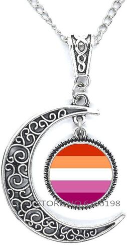 LGBTQ Pride Necklace- Rainbow Pendant - Rainbow Jewelry Necklace,Lesbian Pride Pendant,Minimalist Necklace,Dainty Necklace,N235 in Kuwait