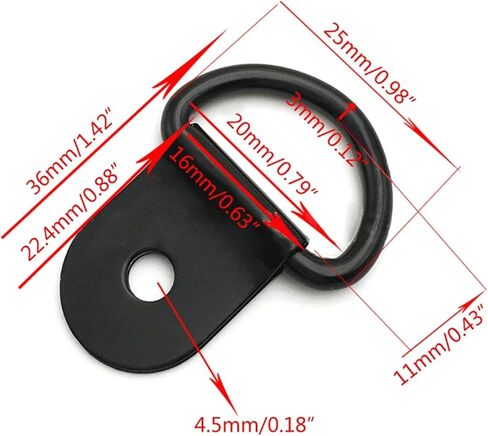 10 Pieces Anchors Black Pull Hook Stainless Steel Lashing for Car Vehicles SUV RV in Kuwait