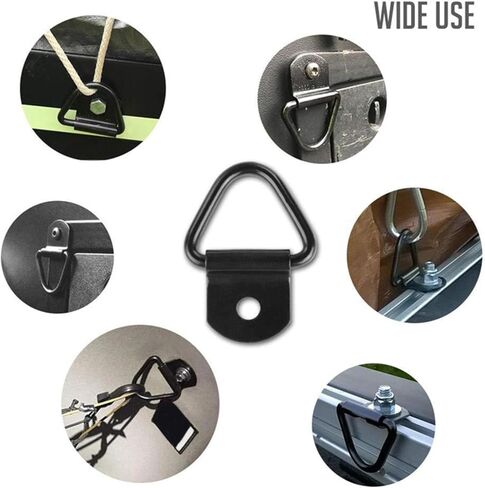 10 Pieces Anchors Black Pull Hook Stainless Steel Lashing for Car Vehicles SUV RV in Kuwait