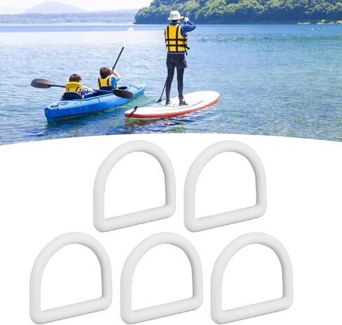 5 Pack D Loop Tie Off Anchors, Heavy Duty Steel Tie Off Hooks, Heavy Duty D Loops with Screws, Plastic Buckles, Portable Heavy Duty Tie Off Hooks, Suitable for Surfing in Saudi Arabia