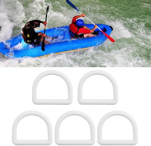 5 Pack D Loop Tie Off Anchors, Heavy Duty Steel Tie Off Hooks, Heavy Duty D Loops with Screws, Plastic Buckles, Portable Heavy Duty Tie Off Hooks, Suitable for Surfing in Saudi Arabia