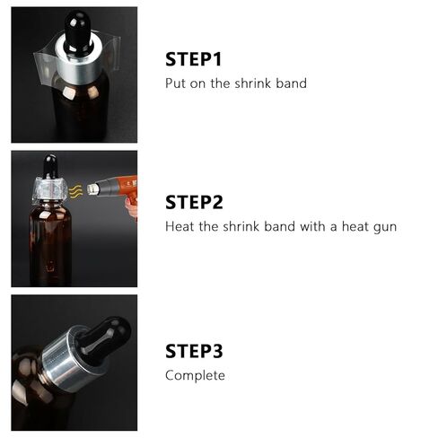 Shrink Wrap for Bottles Shrink Bands for Bottles Shrink Wrap Bottle Seals Shrink Wrap Bands Clear Perforated Heat Shrink Bottle Seals for Essential Oil Bottle Dropper Bottle Test Tube Cap 500Pcs in Kuwait