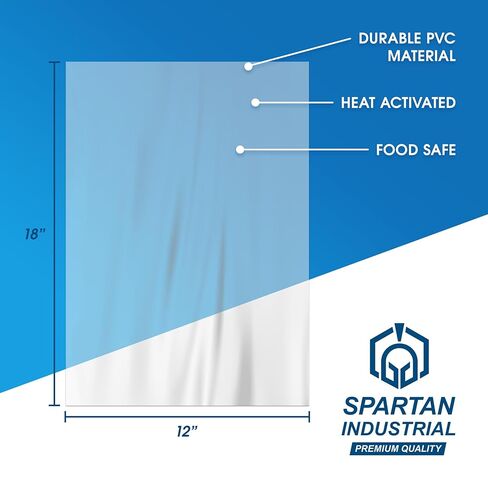 Spartan Industrial - أكياس تغليف قابلة للانكماش كبيرة مقاس 30.48 سم × 45.72 سم - عبوة مكونة من 100 كيس تغليف منكمش للسلال والسلع المصنوعة يدويًا والزجاجات والمزيد in Kuwait