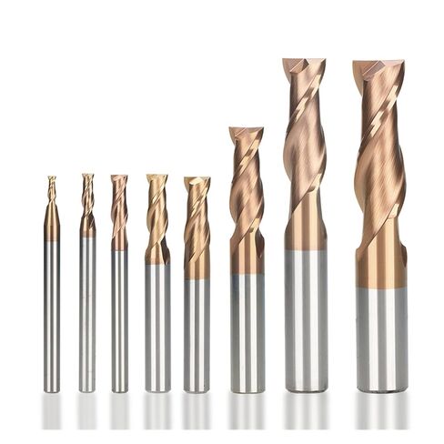 1pcs/8pcs Nano Coat Flat Nose End Mill CNC Router Bits 1-12mm Two Flutes Carbide TiCN Coated Bit Machine Milling in Saudi Arabia