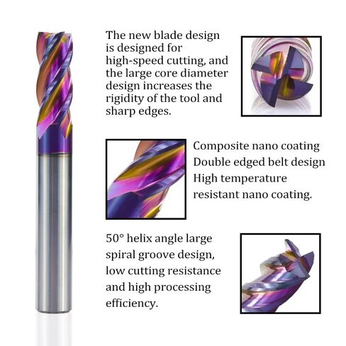 1pcs Carbide End Mill Cutter HRC 65 Spiral Milling Bit 4 Flute 5-12mm Tungsten CNC Machine Router for Aluminum Copper Carbon Steel in Saudi Arabia