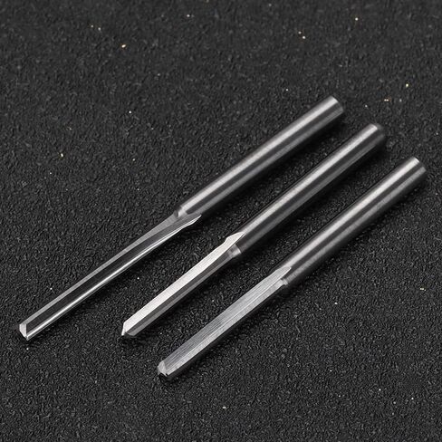 10pcs ﻿Straight End Milling Cutter 1/8 Inch Shank Carbide Mill ﻿Double Edged Straight Slot for Woodworking CNC Router Bit Tool in Saudi Arabia