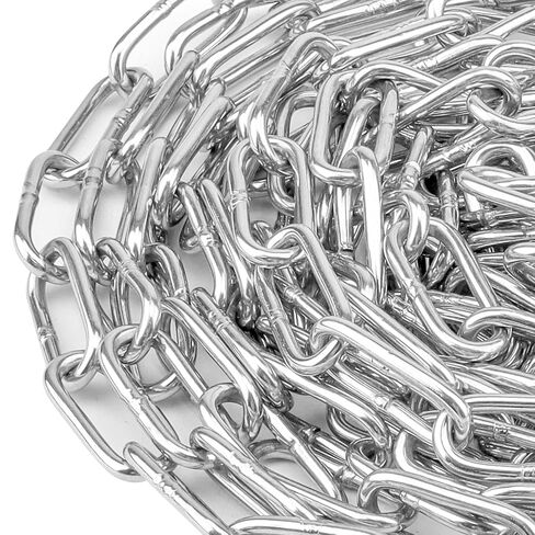 سلسلة لفائف من الفولاذ المقاوم للصدأ 33 قدم × 1/8 بوصة، سلسلة ربط معدنية شديدة التحمل 3 مم، سلسلة مطلية بالزنك لأرجوحة مقطورة الشاحنة، معلقة in Kuwait