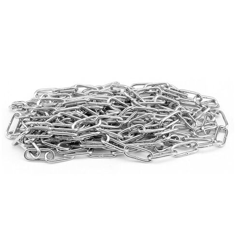 سلسلة لفائف من الفولاذ المقاوم للصدأ 33 قدم × 1/8 بوصة، سلسلة ربط معدنية شديدة التحمل 3 مم، سلسلة مطلية بالزنك لأرجوحة مقطورة الشاحنة، معلقة in Kuwait