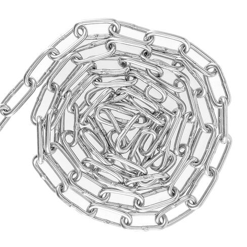 سلسلة لفائف من الفولاذ المقاوم للصدأ 33 قدم × 1/8 بوصة، سلسلة ربط معدنية شديدة التحمل 3 مم، سلسلة مطلية بالزنك لأرجوحة مقطورة الشاحنة، معلقة in Kuwait