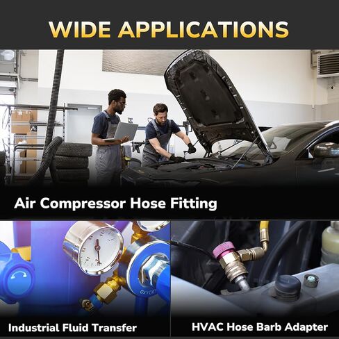 Air Hose Fittings, 3/4" NPT Male to 3/8" Barb Brass Hose Barb Fittings, Durable Brass Adapter for Air, Water, Fuel Systems, Leak-Resistant Design in Kuwait