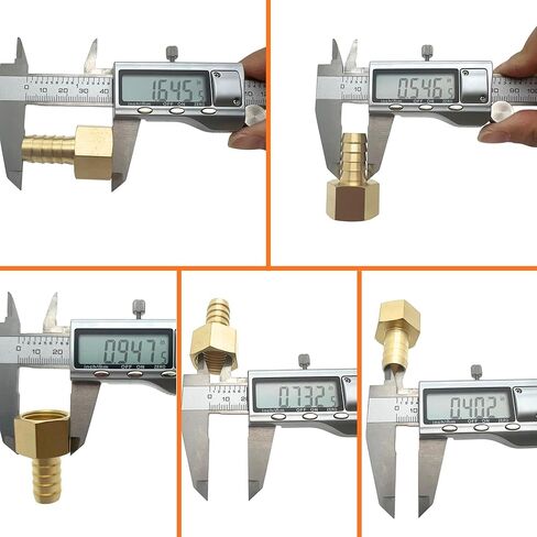 2PCS Brass Hose Fittings 1/8" NPT Female to 1/8" Barb Adapter for Air Fuel Oil Line by CX WONDERLAND in Kuwait