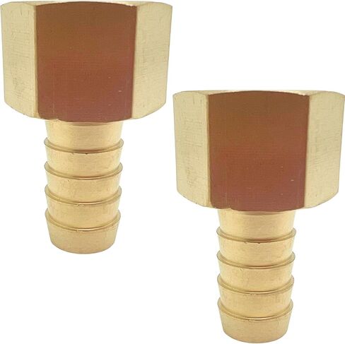 2PCS Brass Hose Fittings 1/8" NPT Female to 1/8" Barb Adapter for Air Fuel Oil Line by CX WONDERLAND in Kuwait