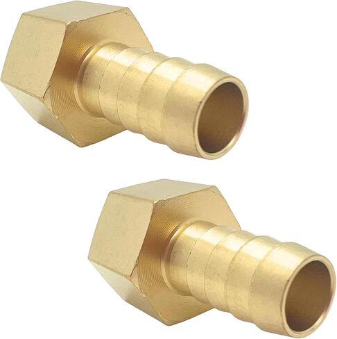2PCS Brass Hose Fittings 1/8" NPT Female to 1/8" Barb Adapter for Air Fuel Oil Line by CX WONDERLAND in Kuwait