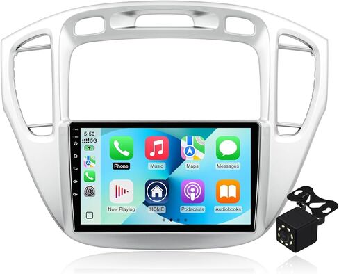2+32g Android 12 Double Din Car Stereo لتويوتا Highlander 2000-2007 مع الراديو اللمسات اللاسلكي المدمج 9 بوصة المدمج/Android Auto/GPS/Bluetooth/FM/Aux-In/SWC/نسخة احتياطية in Kuwait