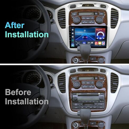 2+32g Android 12 Double Din Car Stereo لتويوتا Highlander 2000-2007 مع الراديو اللمسات اللاسلكي المدمج 9 بوصة المدمج/Android Auto/GPS/Bluetooth/FM/Aux-In/SWC/نسخة احتياطية in Kuwait