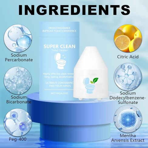 KUNAL Automated Toilet Bowl Cleaner,Clean Pro 10 Year Toilet Cleaner Toilet Bowl Cleaners,Long-Lasting Cleane Fresh Scent,Effectively Improve Hygiene Suitable for Home Bathrooms & Restrooms in Kuwait