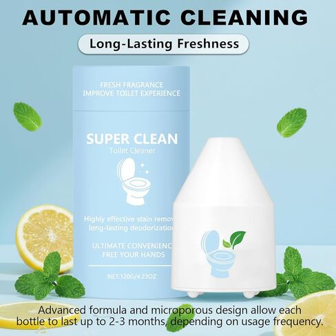 KUNAL Automated Toilet Bowl Cleaner,Clean Pro 10 Year Toilet Cleaner Toilet Bowl Cleaners,Long-Lasting Cleane Fresh Scent,Effectively Improve Hygiene Suitable for Home Bathrooms & Restrooms in Kuwait