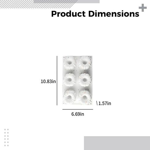 Nonstick 2 Pcs Mini Flan Baking Modules, 6 Cavities Each, 10.8 X 6.7 X 1.6 in, for Fluted Tube Cake in Kuwait