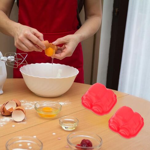 Cabilock 4pcs Car Baking Molds Silicone Cake Fondant Moulds Cartoon Car Shape Kitchen Baking Supply DIY Dessert Mold Home Cake Random Color in Saudi Arabia