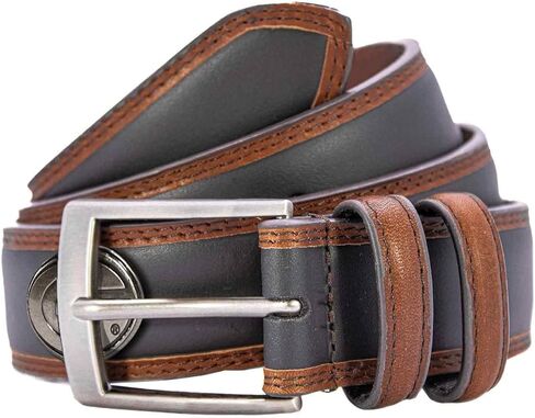 ZEP-PRO Georgia Bulldogs Men's Collegiate Two Tone Leather Belt, Black-Brown, UGA in Saudi Arabia