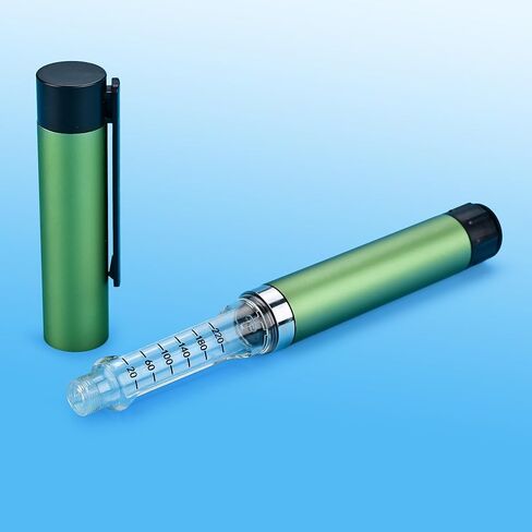 60 Unit Research Reusable Peptide Pen Injector with Protect Case, Clear Scale Design (Green) in Kuwait