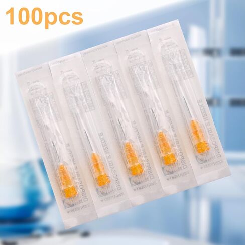 100 Pack 25 Ga 25mm 1IN Disposable Dispensing Needles for Scientific and Industrial Dispensing, Individually Wrapped in Saudi Arabia