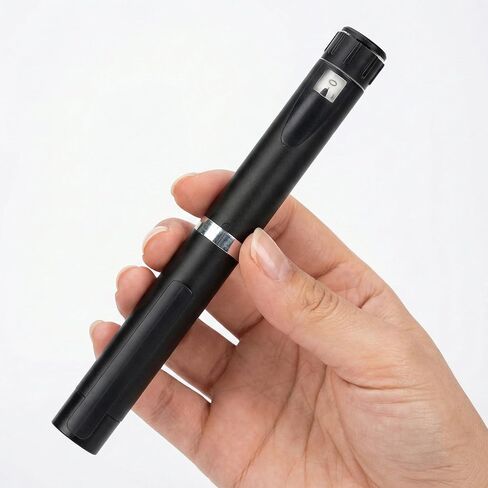 60 Unit Peptide Pen, Reusable Peptide V2 Pens for 3ml Cartridges - Daily Use with Smooth Plunger & Travel Case, Universal Compatibility, Includes 50 Prep Pads, Black in Kuwait