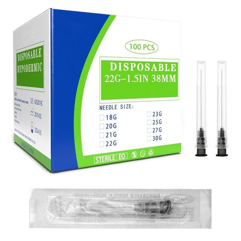 100 Pack 25 Ga 25mm 1IN Disposable Dispensing Needles for Scientific and Industrial Dispensing, Individually Wrapped in Saudi Arabia