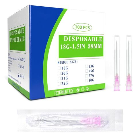 100 Pack 25 Ga 25mm 1IN Disposable Dispensing Needles for Scientific and Industrial Dispensing, Individually Wrapped in Saudi Arabia