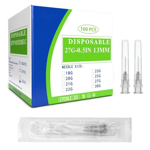 100 Pack 25 Ga 25mm 1IN Disposable Dispensing Needles for Scientific and Industrial Dispensing, Individually Wrapped in Saudi Arabia