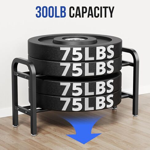 رف دمبل بطبقتين، حامل أثقال لصالة الألعاب الرياضية المنزلية، سعة 300 رطل in Kuwait