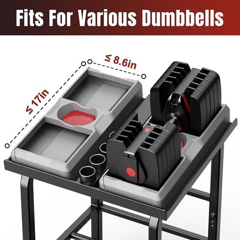 Dumbbell Rack Only Weight Stand For Adjustable Weight 500lbs Load up Heavy Duty for Home Gym（No Dumbbell, Rack Only） in Kuwait