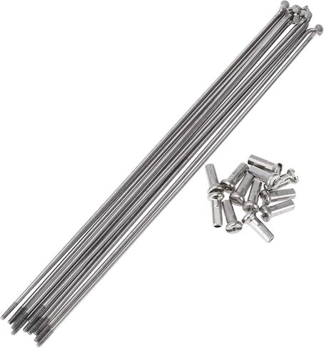 12 Set 14G Bicycle Spokes 193mm Bike Wheel Spokes 304 Stainless Steel Silver Tone in Kuwait