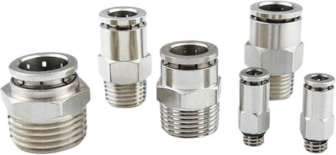 1 قطعة هوائي هوائي 10 مللي متر 8 مللي متر 6 مللي متر 4 مللي متر خرطوم أنبوب الأنابيب القياسية البريطانية 1/4 "1/8" 3/8 "ذكر الموضوع أنابيب الهواء موصل غرامة النحاس المناسب (6 مللي متر ، M5) in Kuwait