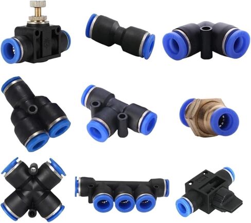 1 قطعة T/Y/L/مستقيم نوع PU/PV/PY/PE/PM/PZA/PK/HVFF/تركيبات هوائية للهواء/الماء خرطوم وصلة أنبوب 4/6/8/10/12/14/16 مللي متر (PE ، 8 مللي متر) in Kuwait