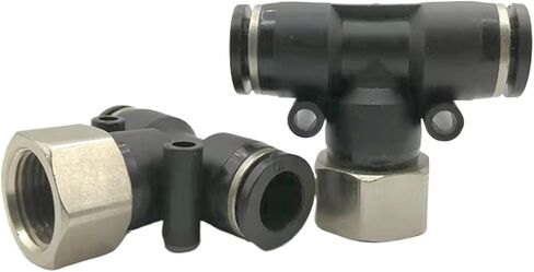 1 قطعة PTF هوائي موصل سريع N1/8 "1/4" 3/8 "1/2" NPT لولبة داخلية T-شكل تي شيرت الأنابيب البريطانية 5/32 1/4 5/16 3/8 PU أنابيب هواء (PTF 5l16-N03(NPT3l8)) in Kuwait