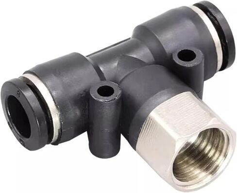 1pcs PTF Pneumatic Quick Connector N1/8" 1/4" 3/8" 1/2" NPT Internal Thread T-shaped tee British Pipe 5/32 1/4 5/16 3/8 PU Air Pipe(PTF 5l16-N03(NPT3l8)) in Saudi Arabia