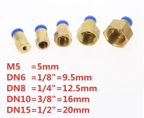 1 قطعة PCF "OD خرطوم أنبوب 4 مللي متر-12 مللي متر موصل هوائي 1/8 ''1/4'' 3/8 ''الأنابيب القياسية البريطانية أنثى موضوع دفع في المناسب (12 مللي متر OD خرطوم ، 1/4") in Kuwait