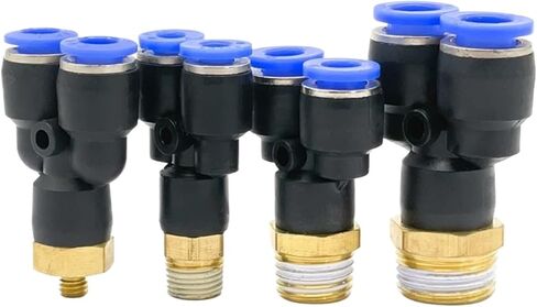 1pcs PX Pneumatic Air Connector Fitting Y Shaped 4/6/8/10/12mm Male Thread M5 1/8" 1/4" 3/8" 1/2" Hole Straight Hose Quick Connectors(PX4-01(5Pcs)) in Saudi Arabia