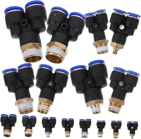 1pcs PX Pneumatic Air Connector Fitting Y Shaped 4/6/8/10/12mm Male Thread M5 1/8" 1/4" 3/8" 1/2" Hole Straight Hose Quick Connectors(PX4-01(5Pcs)) in Saudi Arabia