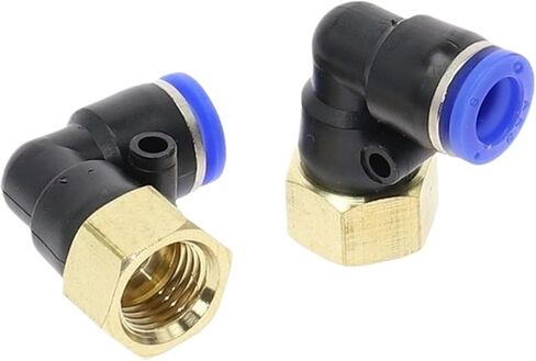 1 قطعة PLF "خرطوم OD 4-12 مللي متر-خيط داخلي M5'' 1/8 ''1/4'' هوائي أنثى الكوع موصل أنبوب دفع الهواء في المناسب (12 مللي متر OD خرطوم ، 1/4") in Kuwait