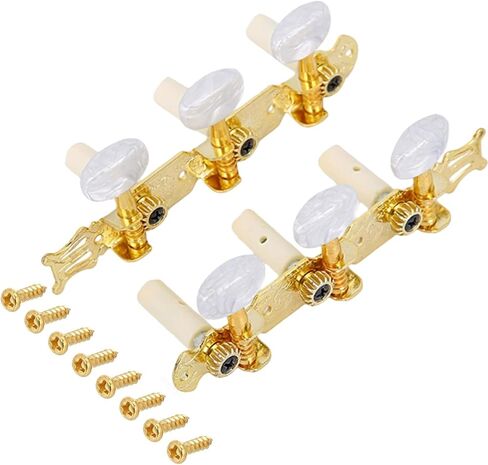 2Pcs Guitar Tuning Pegs,Classical Guitar Machine Heads Tuners,3L3R Silver Zinc Alloy Guitars Tuning Keys for Acoustic Folk Classical Guitars in Saudi Arabia