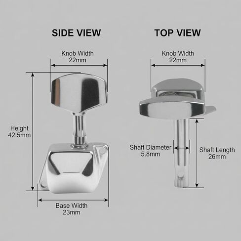 6Pcs Semi-closed Guitar Tuners,3L3R Semi-Closed Guitar String Tuning Pegs,Machine Heads Tuner Knobs Tuning Keys with Nuts for Acoustic or Electric Guitar in Kuwait