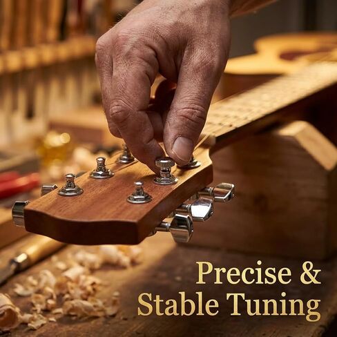 6Pcs Semi-closed Guitar Tuners,3L3R Semi-Closed Guitar String Tuning Pegs,Machine Heads Tuner Knobs Tuning Keys with Nuts for Acoustic or Electric Guitar in Kuwait