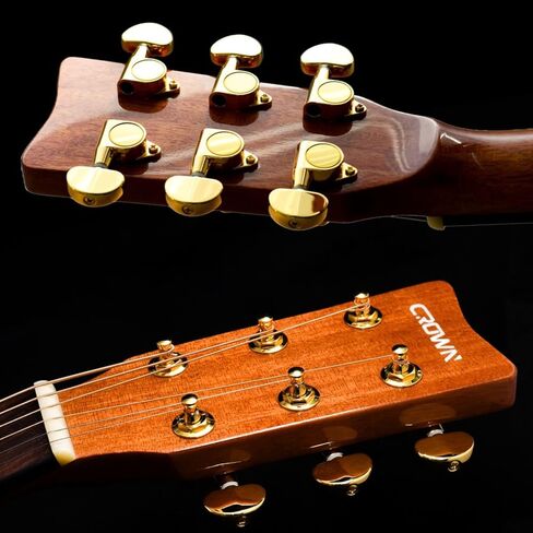 FXJXB 18:1 Guitar Tuning Pegs 3x3 Standard Guitar Tuners Electric Or Acoustic Guitar Tuning Keys Machine Heads Replacement-Gold(3R+3L) in Saudi Arabia