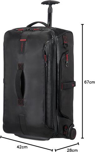 Samsonite DUF/WH 55/20 STRICTCABIN, Black, Duffle S with 2 Wheels (55 cm-48.5 L) in Saudi Arabia